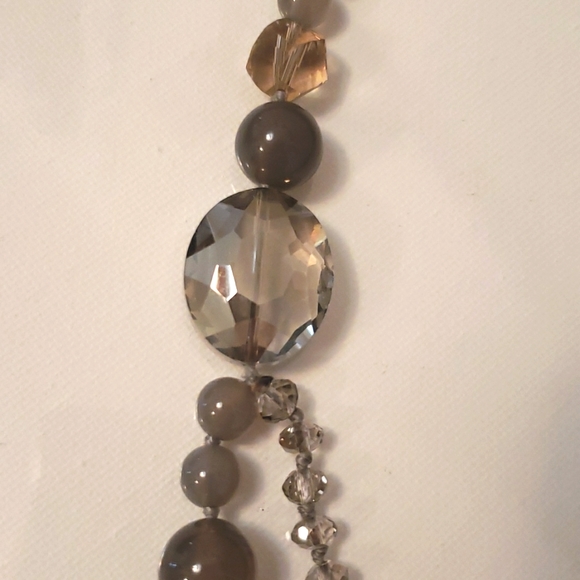 Vintage Agate & Crystal bead Necklace EUC - Picture 10 of 13